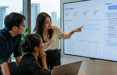 Singapore B2B Team Reviewing AI Search Visibility